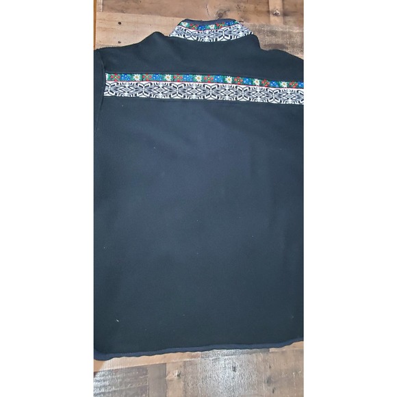 Obermeyer vintage fleece embroidered pullover women's large black - Picture 8 of 13